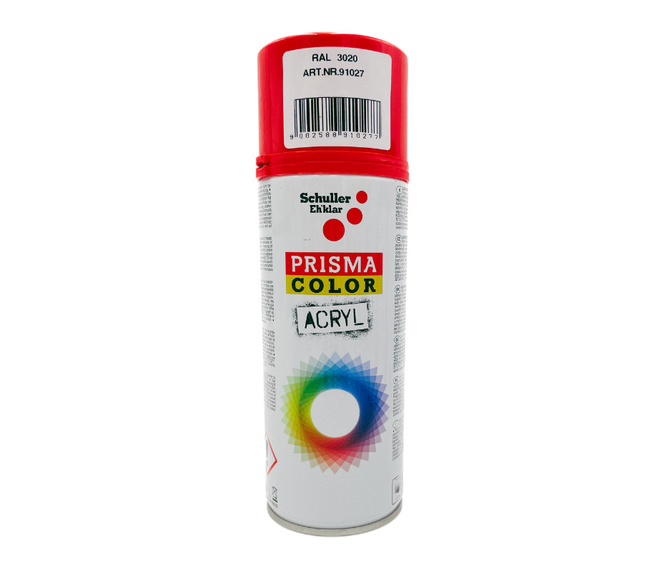 Prisma Color Acryl Spray 400ml RAL3020 Forgalmi Piros 1 86