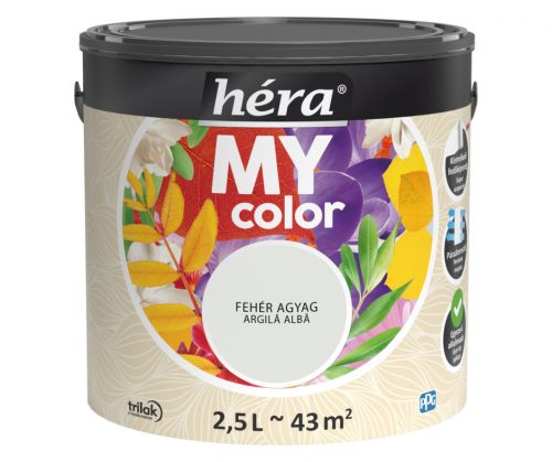 Héra My Color beltéri falfesték 2,5l Fehér agyag