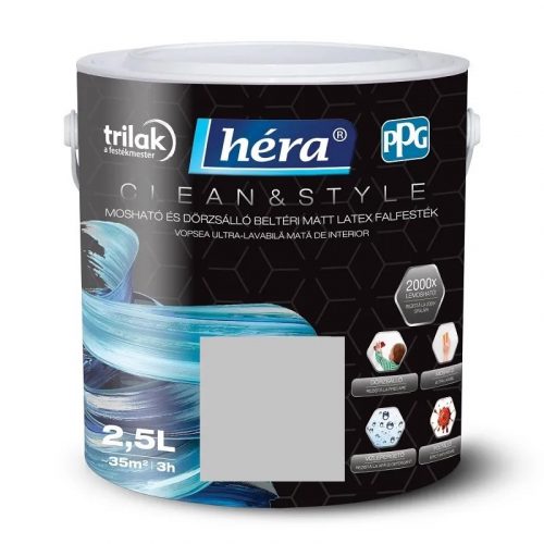 Héra Clean&Style beltéri falfesték 2,5l Ködös hajnal