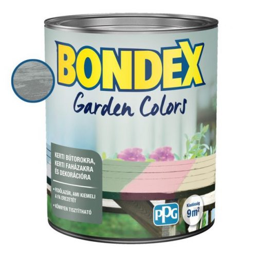 Bondex Garden Colors vízbázisú fedőlazur 0,75l Antracit
