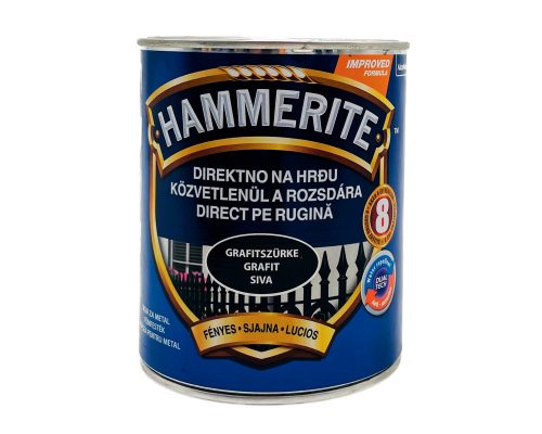 Hammerite fémfesték fényes 0,75l Grafitszürke