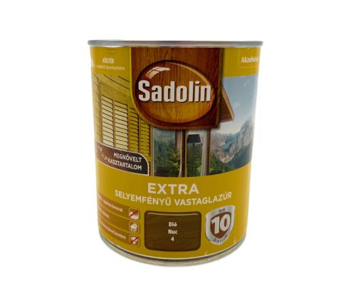 Sadolin Extra selyemfényű vastaglazúr 0,75l Dió