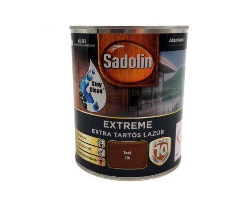 Sadolin Extreme vízbázisú selyemfényű vastaglazúr 2,5l Teak