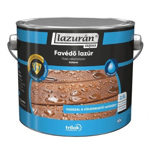 Lazurán aqua 3in1 vízbázisú vékonylazúr 2,5l Tölgy/Északi tölgy