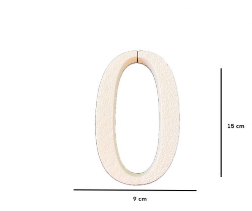 Házszám/betű 15cm "0"-Polisztirol