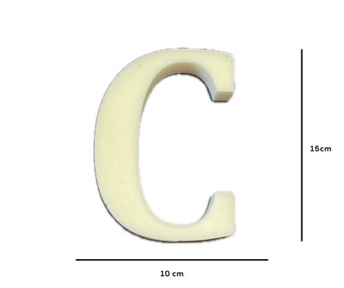 Házszám/betű 15cm "C"-Polisztirol