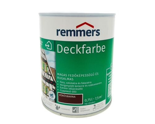 Deckfarbe vízbázisú selyemmatt fedőfesték 0,75l vörösbarna