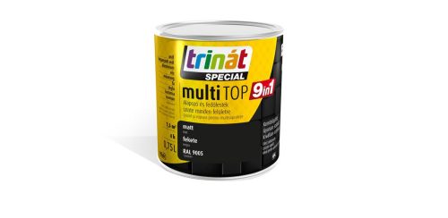 Trinát Multitop 9in1 vízbázisú matt zománcfesték 0,75l RAL9005 fekete