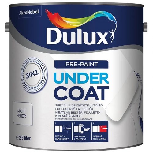 Dulux PRE-PAINT 3in1 beltéri, töltő és folttakaró falfesték 2,5l