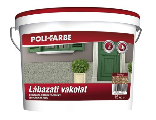 Poli-farbe lábazati vakolat 15kg Kőris-hegy