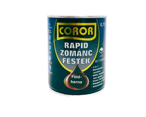 Coror Rapid zománcfesték 0,75l föld barna