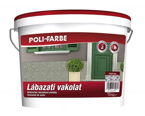 Poli-farbe lábazati vakolat 15kg Gergely-hegy