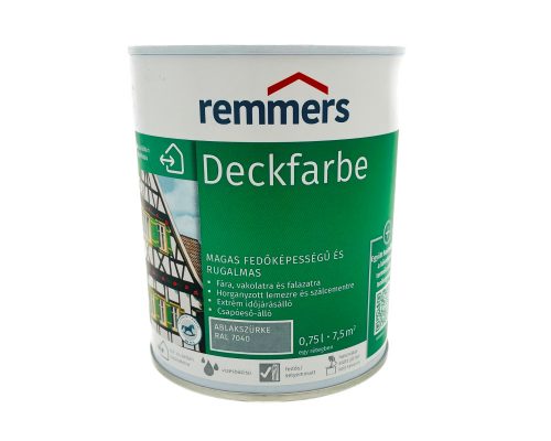 Deckfarbe vízbázisú selyemmatt fedőfesték 2,5l RAL7040 ablakszürke