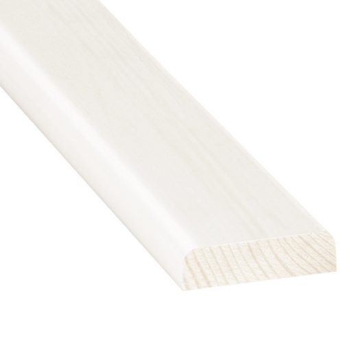 Fenyő ajtótakaró léc, fehér festett 240 cm 12x45mm  FSC, KO1446V/R