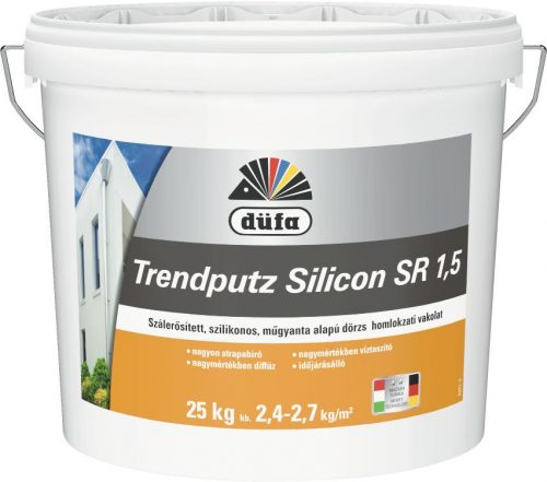 Trendputz Silicon SR vakolat dörzsölt 1,5mm 5kg L/Fehér