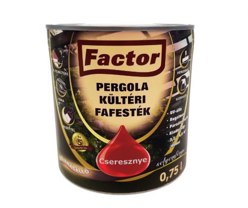 Factor Pergola kültéri fafesték 2,5l cseresznye