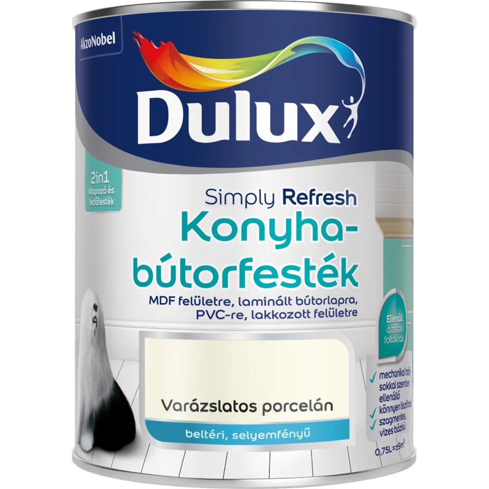 Dulux Konyhabútorfesték selyemfényű 0,75l Varázslatos porcel