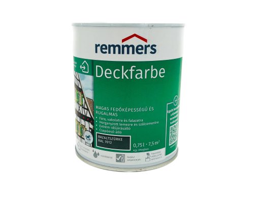 Deckfarbe vízbázisú selyemmatt fedőfesték 5l RAL7012 bazaltszürke