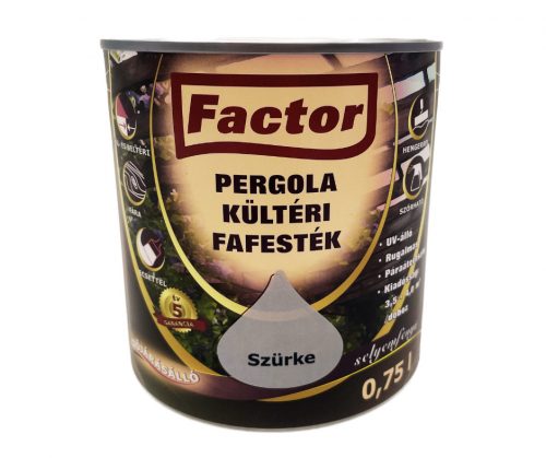 Factor Pergola kültéri fafesték 2,5l szürke