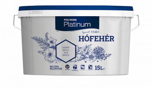 Platinum Hófehér beltéri falfesték 15l Fehér