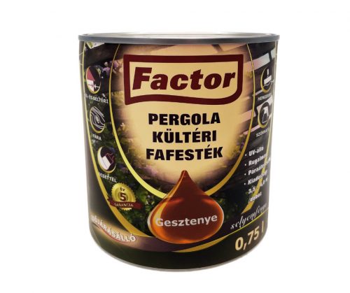 Factor Pergola kültéri fafesték 0,75l gesztenye